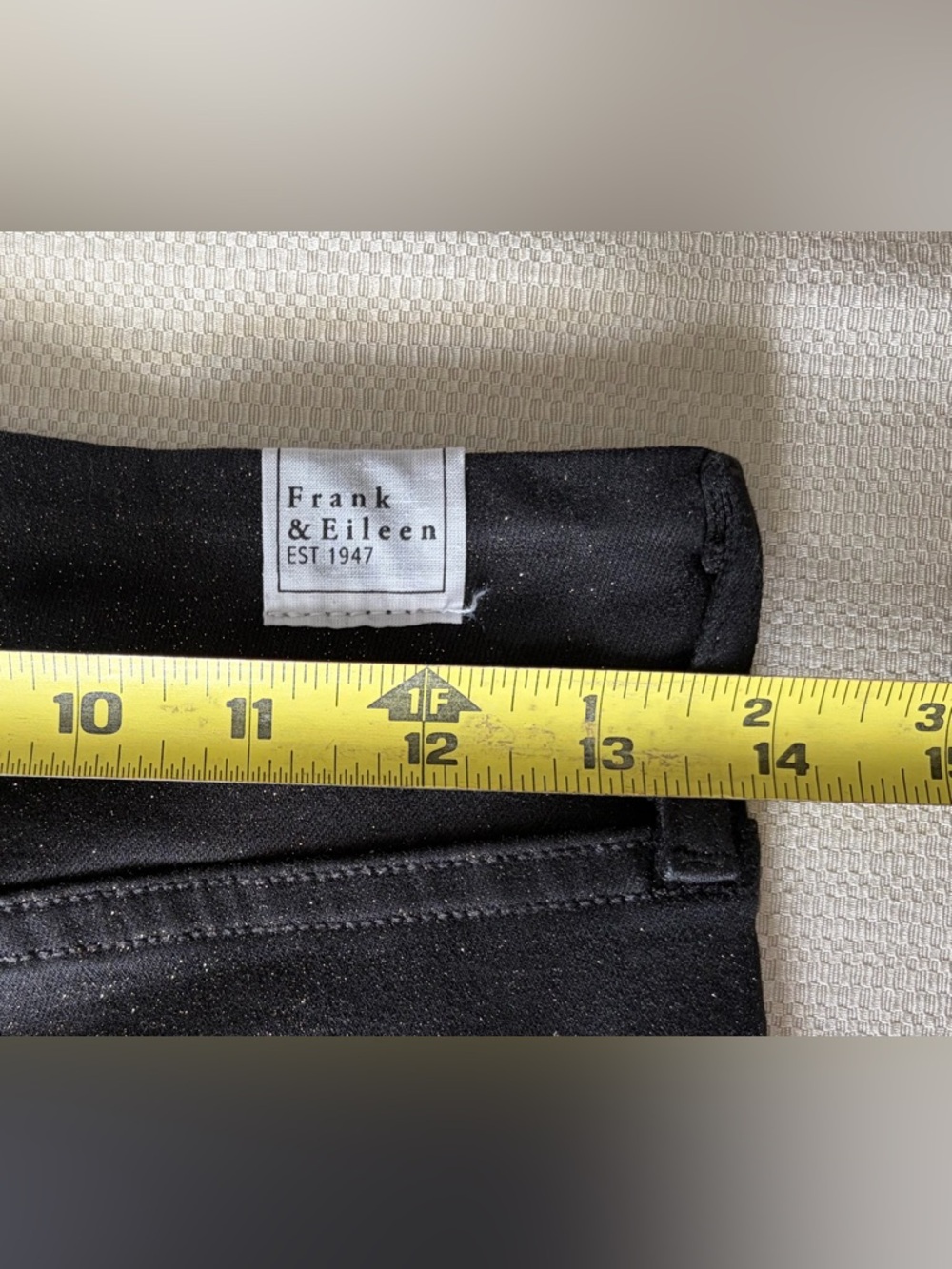 Frank & Eileen “Sligo” Black/Gold Metallic Slim Ankle Jeans Lux Indie Edgy Sz 27 - Picture 5 of 7